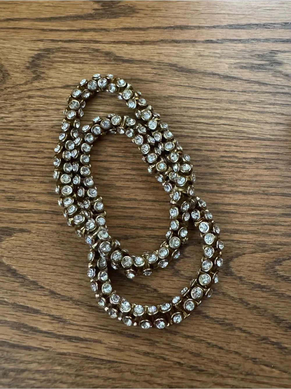 Stretchable rhinestone anklets